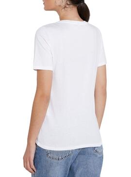 T-Shirt Only Dia da semana Branco Para Mulher