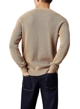 Jersey Calvin Klein Jeans Easy bege para homem