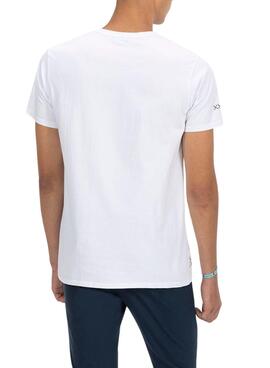 T-shirt El Pulpo Snowboard branco para homem