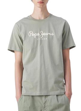 Camiseta Pepe Jeans Abel verde pastel para homem