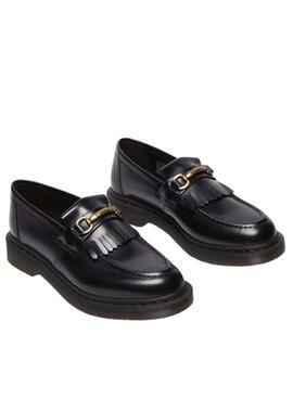 Sapato mocassim Dr. Martens Adrian Snaffle preto para mulher