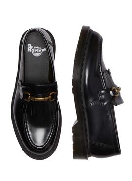 Sapato mocassim Dr. Martens Adrian Snaffle preto para mulher