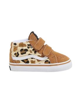 Tênis Vans SK8 Mid Leopard para menina em camel