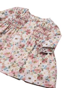 Vestido Mayoral colmeia florido para bebê