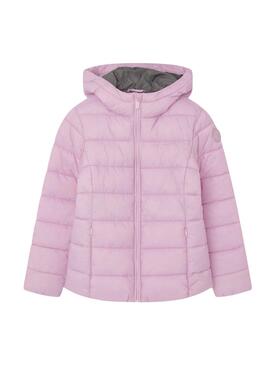 Casaco de penas Pepe Jeans Vivian Short rosa para mulher