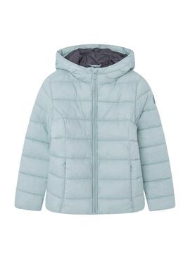 Casaco de penas Pepe Jeans Vivian Short verde para menina