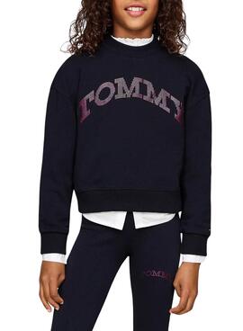Blusa Tommy Hilfiger Foil marinho para menina