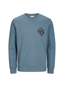 Moletom Jack and Jones Skull azul para menino