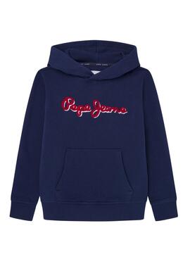 Moletom Pepe Jeans Lamonty com capuz azul-marinho