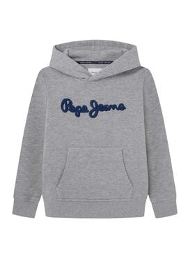 Moletom Pepe Jeans New Lamonty com capuz cinza