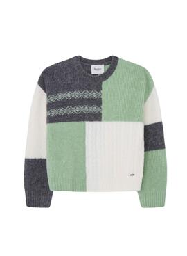 Camisola Pepe Jeans Winslow patchwork verde