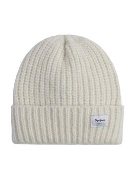 Gorro Pepe Jeans Zoe branco para menina