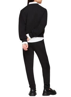 Fato de treino Tommy Hilfiger Basic preto para menina