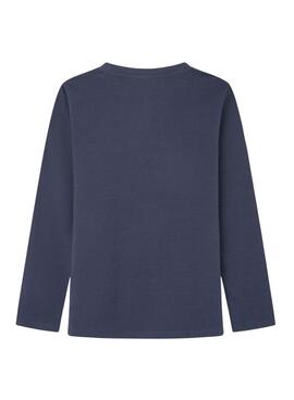 Camiseta Pepe Jeans Clag azul marino para menino