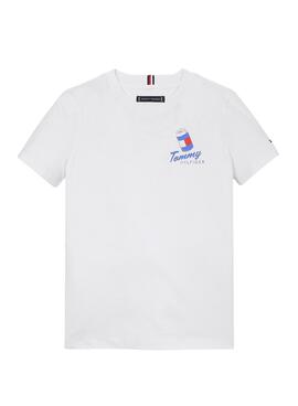 Camisa Tommy Hilfiger Fun branca para menino