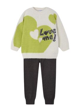 Conjunto Mayoral de tricot para menina
