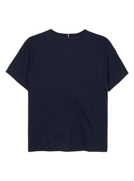 Camiseta Tommy Hilfiger Dot marinho para menina