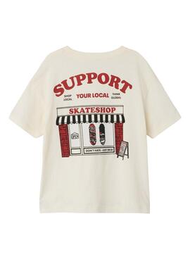 Camiseta Name It Lasso branca para menino