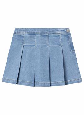 Calças saia Name It Fruna em denim claro para menina