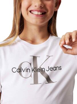 Camisa Calvin Klein Jeans Monogram branco