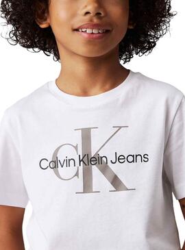 Camisa Calvin Klein Jeans Monogram branco