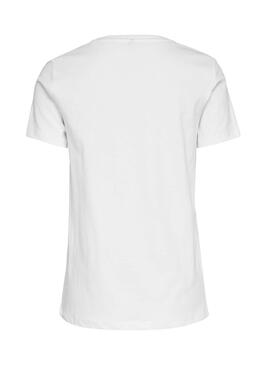 T-Shirt Only Jonna Branco Para Mulher