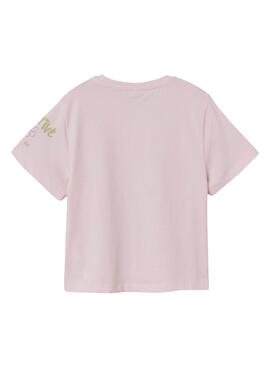 Camiseta Name It Flumuse Rosa para menina