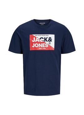 Camiseta Jack and Jones Nolan azul marinho para meninos