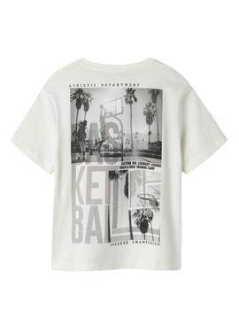 Camiseta Name It Kelfon branca para menino