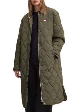 Casaco acolchoado Tommy Jeans Onion verde para mulher