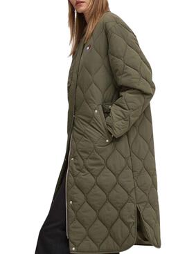 Casaco acolchoado Tommy Jeans Onion verde para mulher