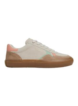 Ténis Pepe Jeans Travis retro branco para mulher