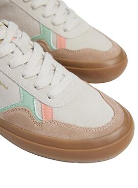 Ténis Pepe Jeans Travis retro branco para mulher