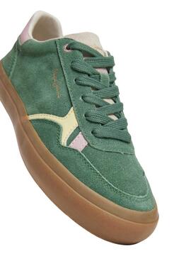 Tênis Pepe Jeans Travis retro verde para mulher