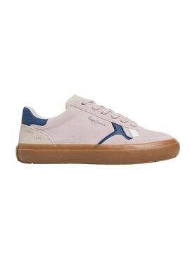 Sapatilhas Pepe Jeans Travis retro rosa para mulher