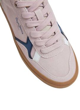 Sapatilhas Pepe Jeans Travis retro rosa para mulher