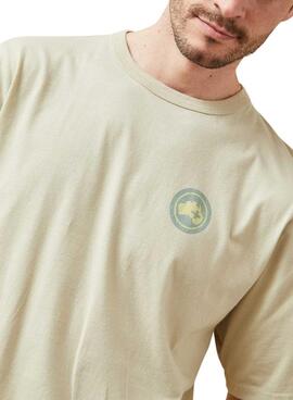 Camisa Altonadock Maps bege para homens