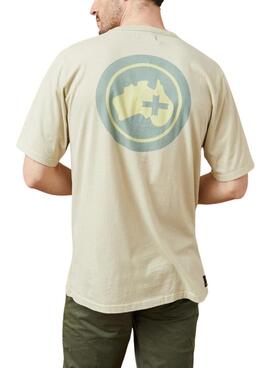 Camisa Altonadock Maps bege para homens