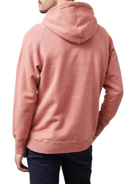Moletom Altonadock Circle Hoodie coral para homem.