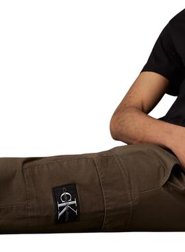 Calça Calvin Klein Jeans Cargo verde para homem
