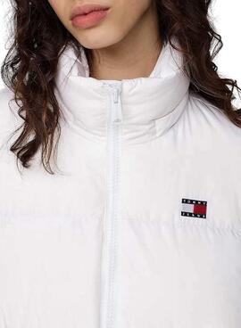 Casaco acolchoado Tommy Jeans Alaska branco para mulher
