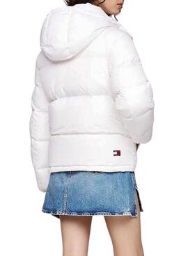 Casaco acolchoado Tommy Jeans Alaska branco para mulher