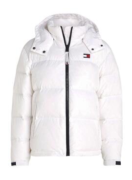 Casaco acolchoado Tommy Jeans Alaska branco para mulher
