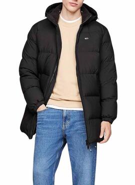 Parka Tommy Jeans Essential preta para homem