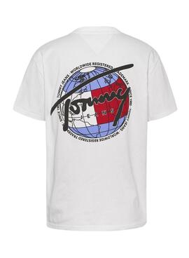 Camiseta Tommy Jeans Expedition branca para homem