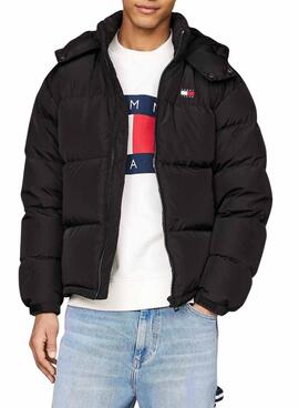 Casaco acolchoado Tommy Jeans Alaska preto para homem
