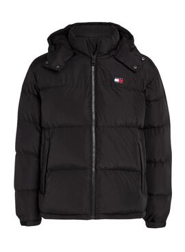 Casaco acolchoado Tommy Jeans Alaska preto para homem