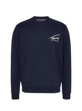 Sweatshirt Tommy Jeans Graphic crew azul marinho para homem