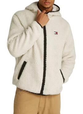 Jaqueta Tommy Jeans Teddy bege para homem
