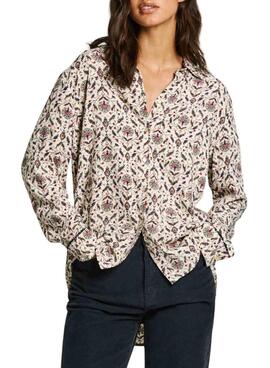 Camisa Pepe Jeans Passion bege para mulher
